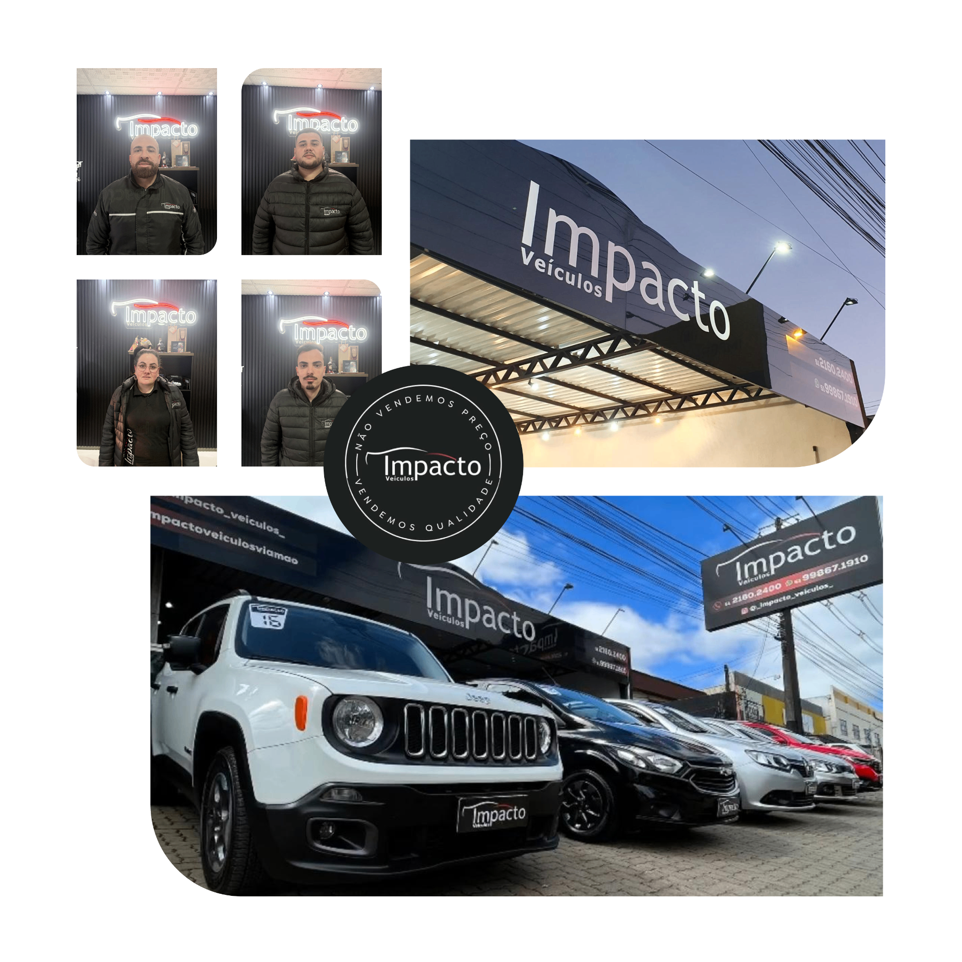 Equipe e loja Impacto Veículos